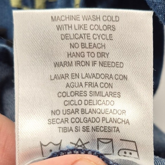 Roper Womens Embroidered Denim Tunic Shirt Blue Cactus Aztec Sz M Boho Western - Picture 10 of 13